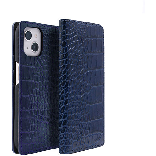 ABBI SIGNATURE LIPARI イタリアンレザー MagSafe対応ダイアリーケース for iPhone 15 ネイビー ABS26169i15