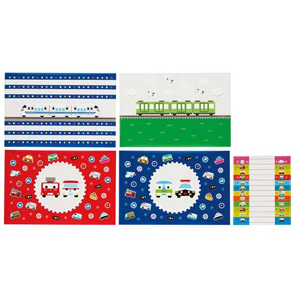 おにぎりスティックラップのりもの 12枚入（4柄各3枚） 【× 20個】 お弁当 おむすびラップ かわいい おしゃれ 子供 デコ弁