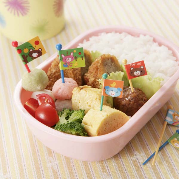 市場 フラッグピック アニマル 飾り串 フードピック お弁当 フルーツピック 12本入