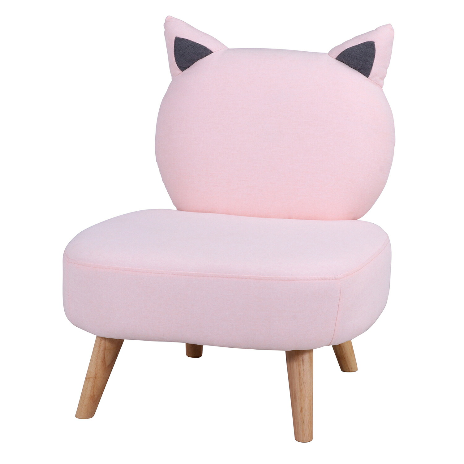 本店は 猫ソファ 1ｐ ピンク ソファ 1人掛け キャットソファ おしゃれ かわいい ねこ フェミニン キッズ 子ども部屋 女の子 レディース 女性 カワイイ 姫系 ローソファ フロアソファ チェア 椅子 木脚 1人掛け ひとり掛け一人がけ 一人用 シンプル 脚取り外し 座椅子