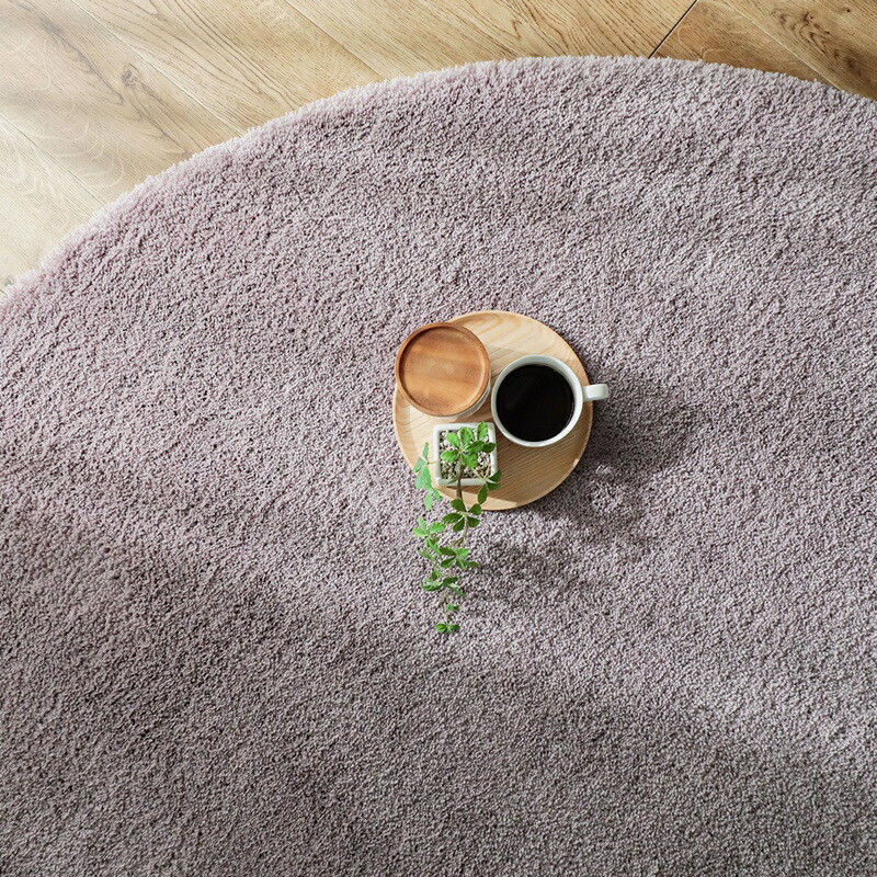 全ての 180m円形 国産高級ナイロンシャギーラグ ルーチェdx アッシュパープル 限定製作 Inquiport Net