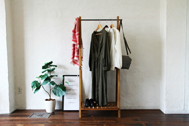 楽天市場】《ザラ ハンガーラック 幅75cm》木製ハンガー ハンガー