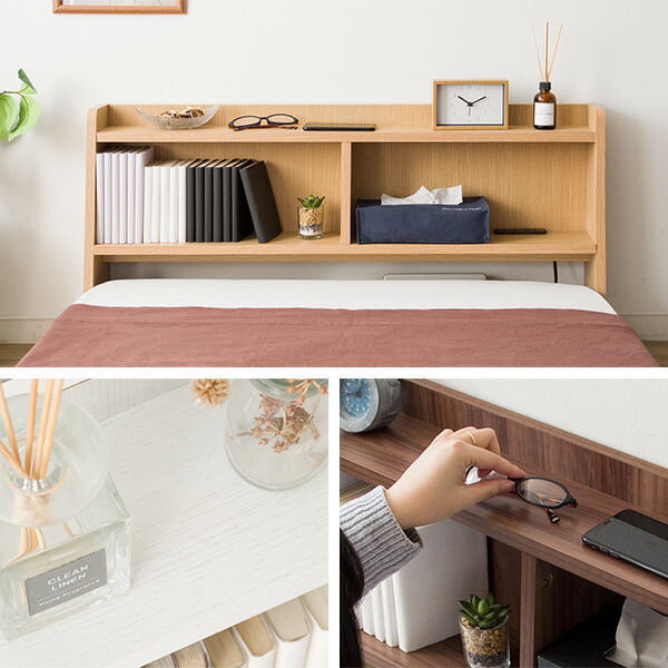 好評にて期間延長 後付けヘッドボード ベッド ヘッドボード単体 枕元 コンセント付き 宮棚 枕元収納 シングルベッド用 布団用 おしゃれ 寝室収納 カントリーテイスト シングルヘッドボード 収納棚 ブラウン ミッドセンチュリー ナチュラル 北欧 ホワイト 木製ラック