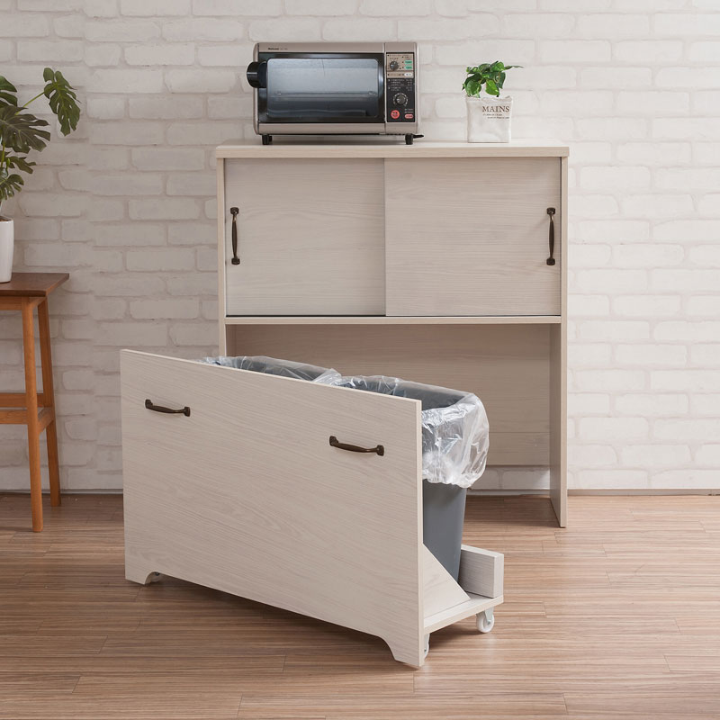 新しいコレクション 楽天市場 送料無料 カウンター下収納 幅80 2分別 ダストボックス付きキャビネット キャスター付き スリム コンパクト ホワイトウォッシュ ゴミ箱 リビング キッチン 電話台 Fax台 木製キャビネット おしゃれ 収納 木目 小物収納 かわいい 北欧