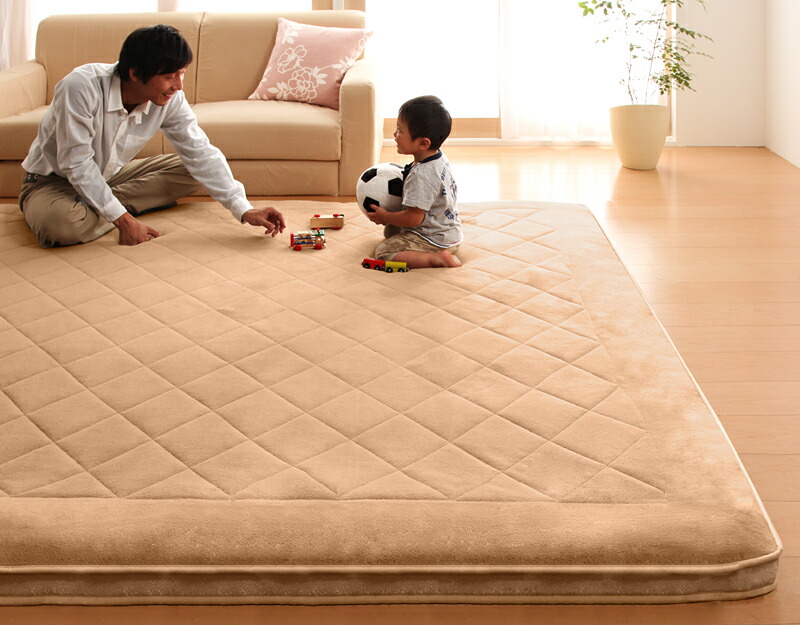 国内配送 楽天市場 マイクロファイバー ラグマット スーパーふかふかラグ ファミレ 190 240cm 厚さ約5cm 厚手 極厚 長方形 ラグ マット 滑り止め付き ホットカーペット 床暖房対応 オールシーズン快適 夏 リビング プレイマット 赤ちゃん キッズ お昼寝 騒音対策