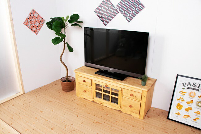 ボタン テレビ台 無垢 コンパクト テレビボード 木製 おしゃれ 収納 幅80 完成品 チークローボード80a 送料無料 一部地域除く Wat2339 リアと