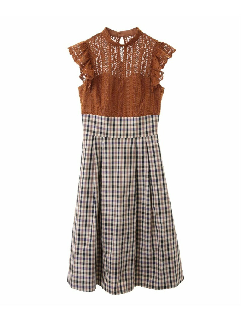レース切替チェックフレアワンピース 31 Sons De Mode トランテアン ソン ドゥ モード ワンピース 半袖ワンピース 先行予約 送料無料 Rakuten Fashion Butlerchimneys Com