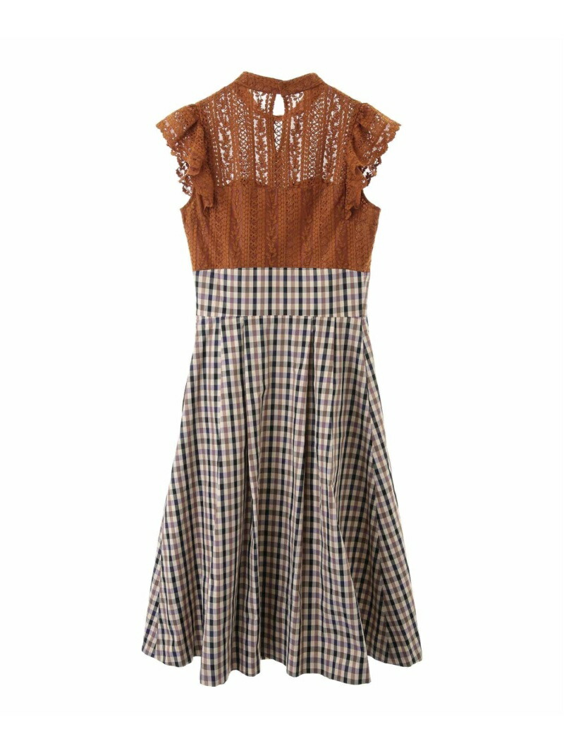 レース切替チェックフレアワンピース 31 Sons De Mode トランテアン ソン ドゥ モード ワンピース 半袖ワンピース 先行予約 送料無料 Rakuten Fashion Butlerchimneys Com