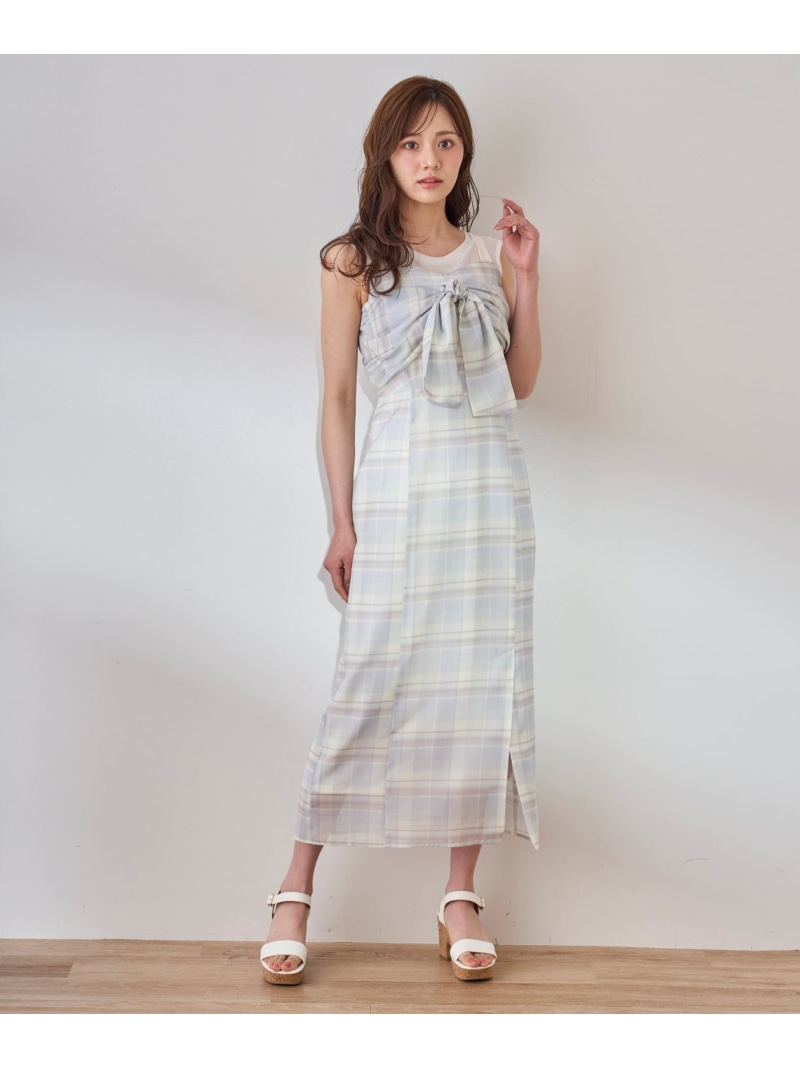 【SALE／30%OFF】2025春夏新作 オフショルプリントワンピース 31 Sons de mode トランテアン ソン ドゥ モード ワンピース・ドレス ワンピース ブルー【RBA_E】【送料無料】[ Fashion]