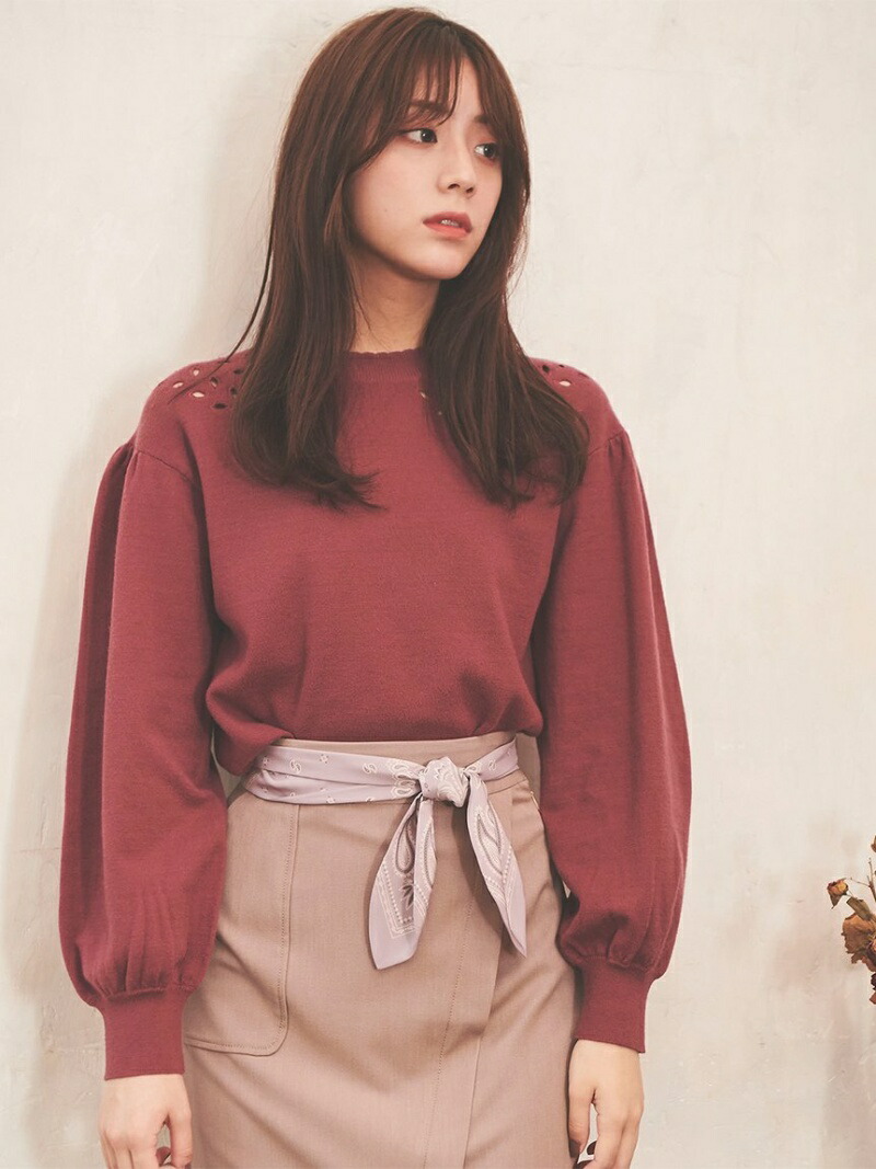 楽天市場 Sale 60 Off カットワーク刺繍モックネックニット 31 Sons De Mode トランテアン ソン ドゥ モード ニット 長袖ニット ピンク ブラック パープル Rba E Rakuten Fashion 31 Sons De Mode