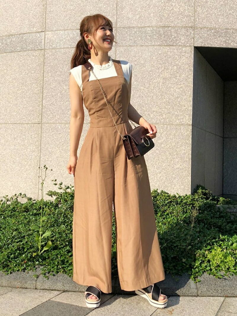 楽天市場 Rakuten Fashion Sale 70 Off バッククロスリボンオールインワン 31 Sons De Mode トランテアン ソン ドゥ モード ワンピース オールインワン ブラウン ブラック Rba E 31 Sons De Mode