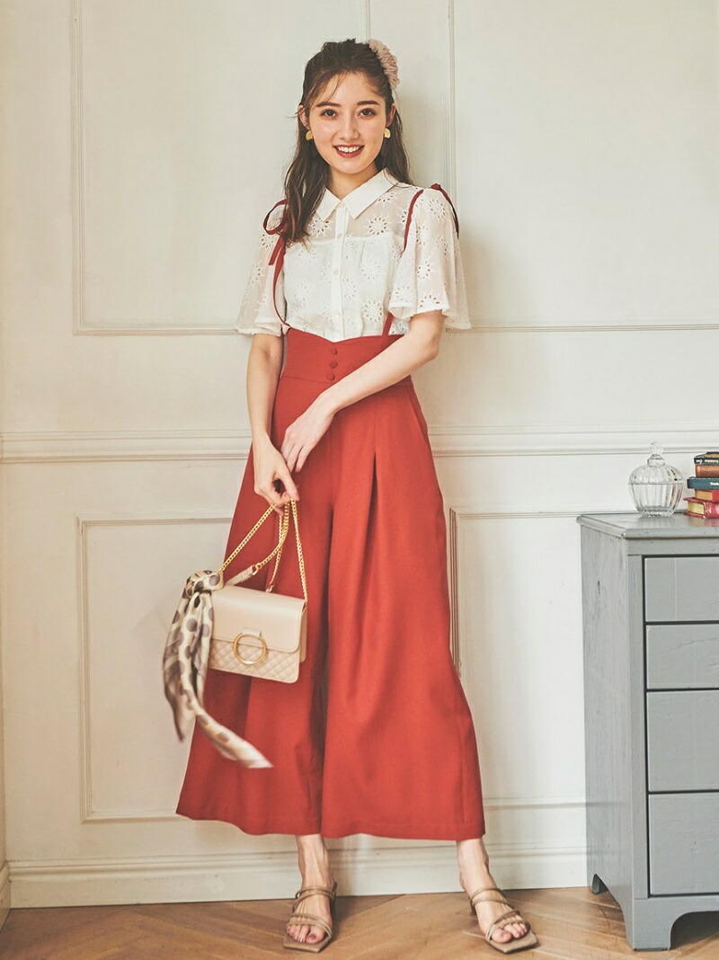 在庫有 楽天市場 肩リボンストラップ付ワイドパンツ 31 Sons De Mode トランテアン ソン ドゥ モード パンツ ジーンズ ワイド バギーパンツ オレンジ イエロー グリーン 送料無料 Rakuten Fashion 31 Sons De Mode 交換無料 Advance Com Ec