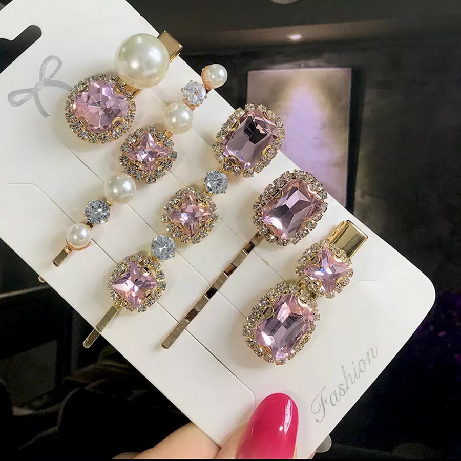 ヘアアクセサリー ヘアピン おしゃれ かわいい まとめ髪 アレンジ アレンジヘア エレガント キラキラ ギフト ストーン バレッタ ビジュー ピン ピンク プレゼント ヘアクリップ レディース 大人 女性 映える 誕生日 贈り物 髪 髪留め 髪飾り 希少 ヘアクリップ