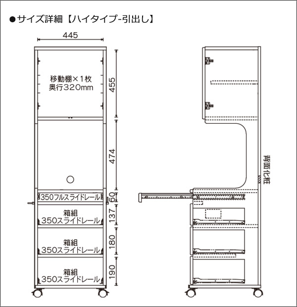 □ナイキ 床頭台 FS1250LBR(1196272)[送料別途見積り][法人・事業所