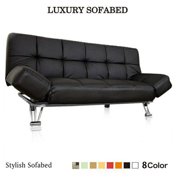 Lycra Inning Sofa Bed Single Bet Soft Leather 合皮 そふぁーべっとそふぁーべっど Steel Shin Pull Black White Deep Special