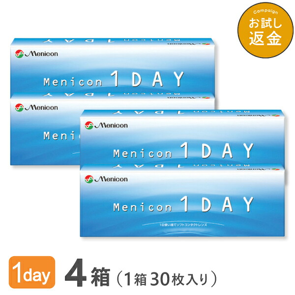 【送料無料】メニコンワンデー 4箱セット 1日使い捨て コンタクトレンズ (メニコン1DAY / メニコン ワンデー / Menicon 1day / コンタクト)