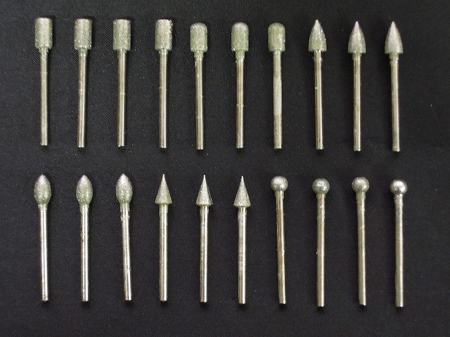 〇10本売り 1.5mm ダイヤモンドカップ 石を丸く削る ビット ルーター リューター 研磨 研削 365ツール