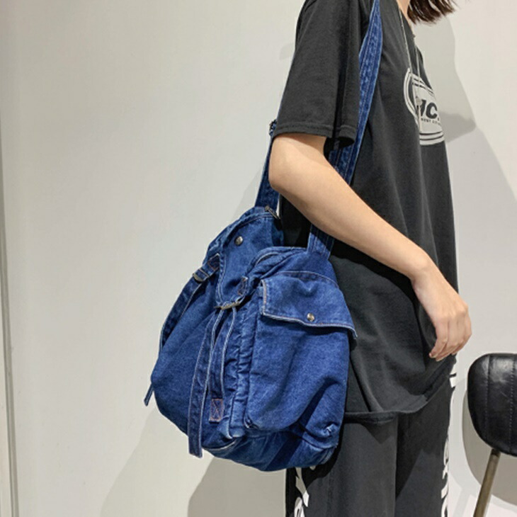 デニムショルダーバッグ デニムキルティングケース Oggi3月号掲載】デニム キルティング ショルダーバッグ