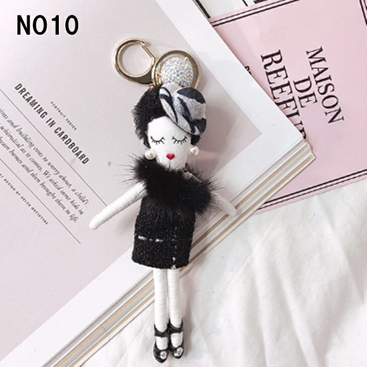 バッグチャーム チャームアクセサリー ドールチャーム ファー キー