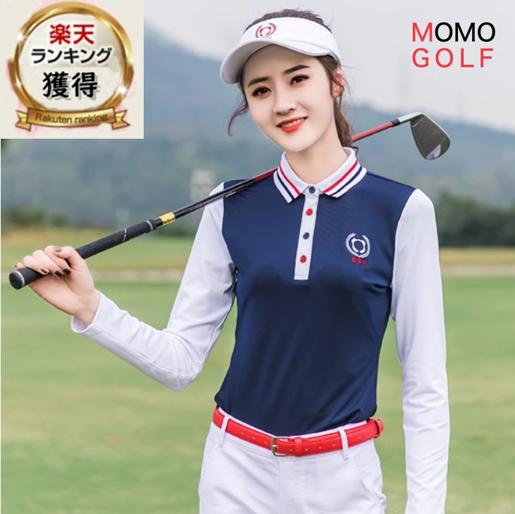 楽天市場】レディース ゴルフウエア ゴルフシャツ スタンドカラー 長袖