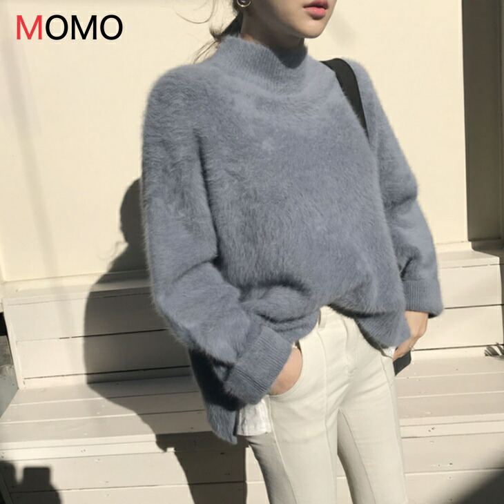 ふんわりルーズレイジーモヘア風Uネックニットセーター 温か厚手ニットカジュアルセーター  大人カジュアル アラサーちゃん アラサーコーデ アラフォーコーデ 楽天市場】編み込みモヘアセーター ウールニットセーター U