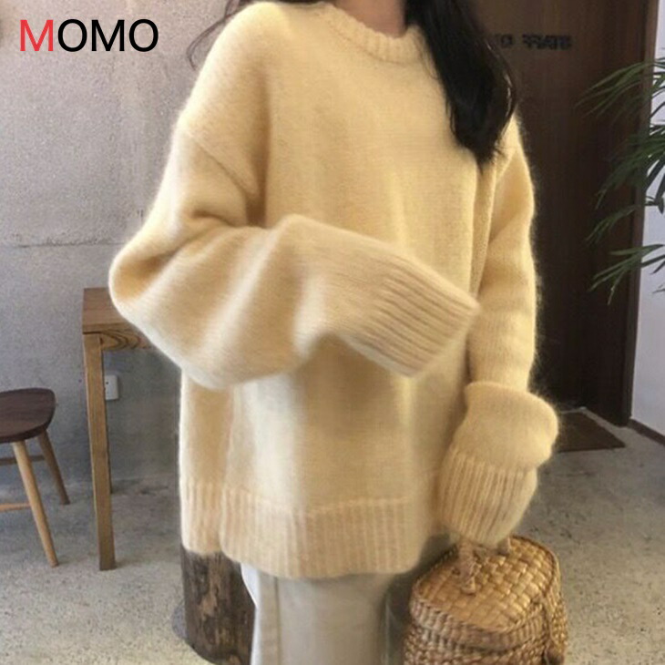 ふんわりルーズレイジーモヘア風Uネックニットセーター 温か厚手ニットカジュアルセーター  大人カジュアル アラサーちゃん アラサーコーデ アラフォーコーデ 楽天市場】編み込みモヘアセーター ウールニットセーター U