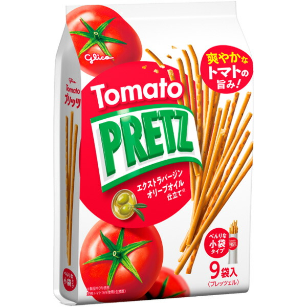 グリコ トマトプリッツ<9袋> 123g 48コ入り 2022 08 02発売 (4901005521087c)