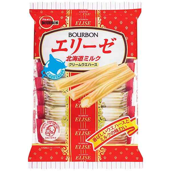 ブルボン エリーゼ北海道ミルク 16本(2本×8袋) 48コ入り 2023/07/25発売 (4901360354214c)|さんきゅーマーチ