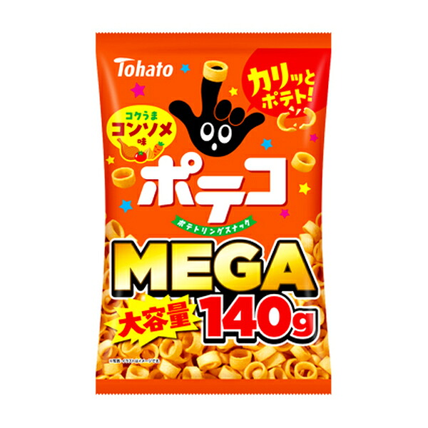 東ハト ＭＥＧＡ大容量ポテコ コンソメ味 140g 12コ入り 2026/02/16発売 (4901940117185)