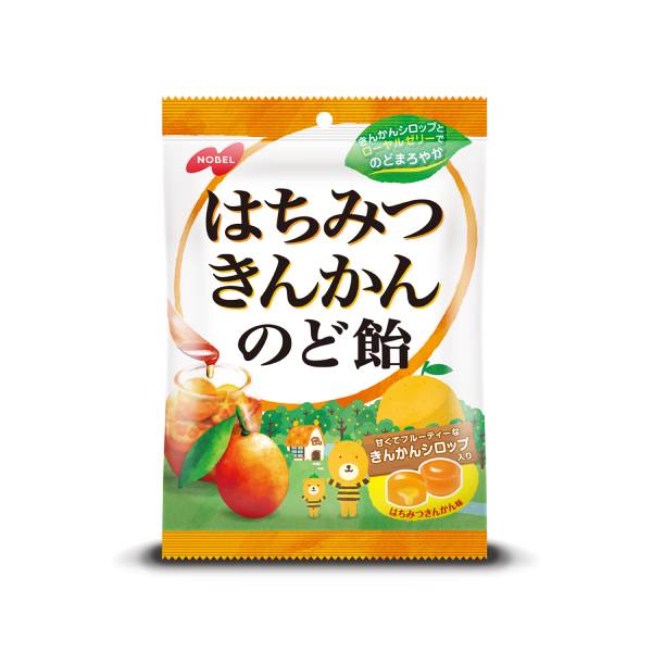 ノーベル製菓 はちみつきんかんのど飴 110g 48コ入り 2025/10/06発売 (4902124682239c)｜さんきゅーマーチ
