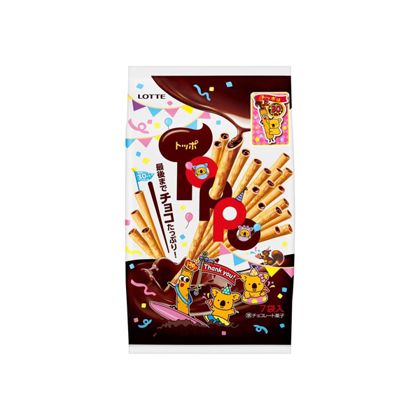 楽天市場】ロッテ トッポ袋 7袋入 18コ入り 2024/09/24発売