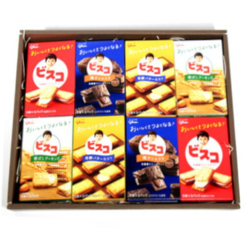 楽天市場 地域限定送料無料 グリコ 健康 お菓子のビスコ4種類ギフトセット 4種 計16コ さんきゅーマーチ Omtma5492gk さんきゅーマーチ