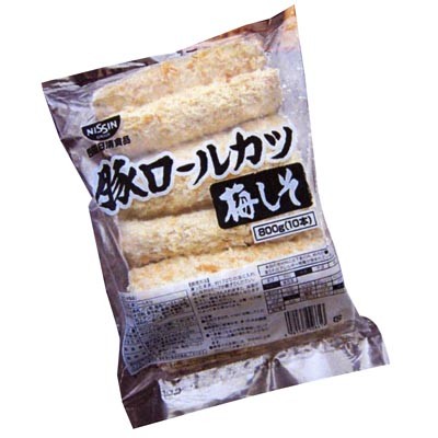 (地域限定送料無料) 業務用 四国日清食品 豚ロールカツ（梅しそ） 800gｘ10本ｘ６(冷凍)２ケースから (274384000sk)