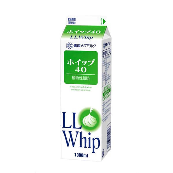 業務用 メグミルク LLホイップ40N(緑) 冷蔵 1000ML (454851000)