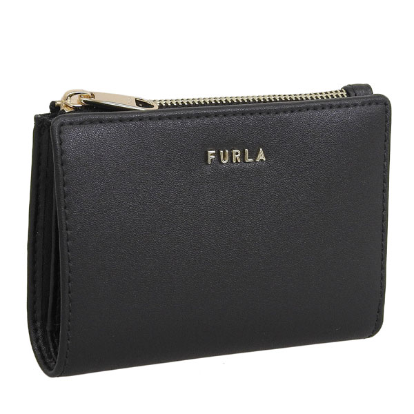 【即日発送】美品！FURLA フルラ ミニ財布 二つ折り コンパクト ブラック FURLA Furla フルラ 二つ折り財布 FLOW フロー WP00401 BX2045