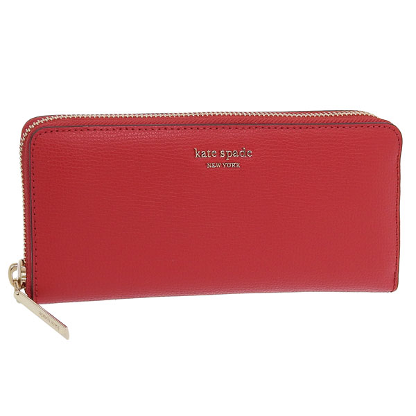 [訳ありアウトレット] ケイトスペード ニューヨーク 長財布 ラウンドファスナー レディース レッド アウトレット kate spade new york pwru7245-611