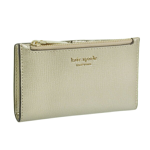 ケイトスペード ニューヨーク 二つ折り財布 ミニ財布 レディース ゴールド アウトレット kate spade new york pwru7249-712|アクセサリーギフトのTYS