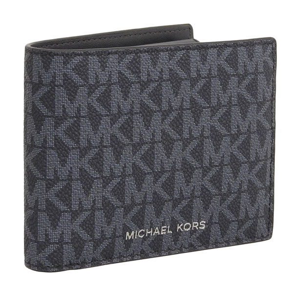 マイケルコース 二つ折り財布 メンズ クーパー 小銭入れあり MICHAEL KORS 財布 シグネチャー ネイビー アウトレット 36u9lcrf3b-admrlpl