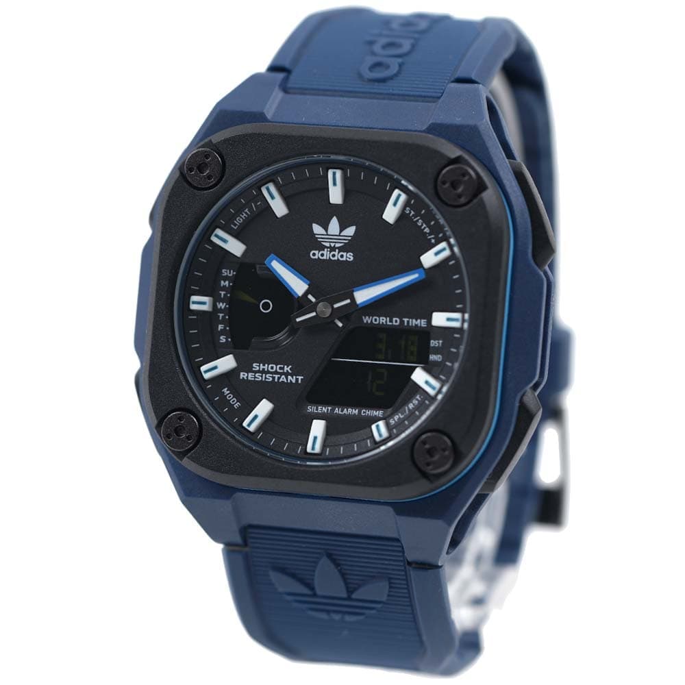 アディダス 腕時計 メンズ アナデジ ネイビー ブラック 日付、曜日カレンダー CITY TECH ONE Men adidas AOST22545