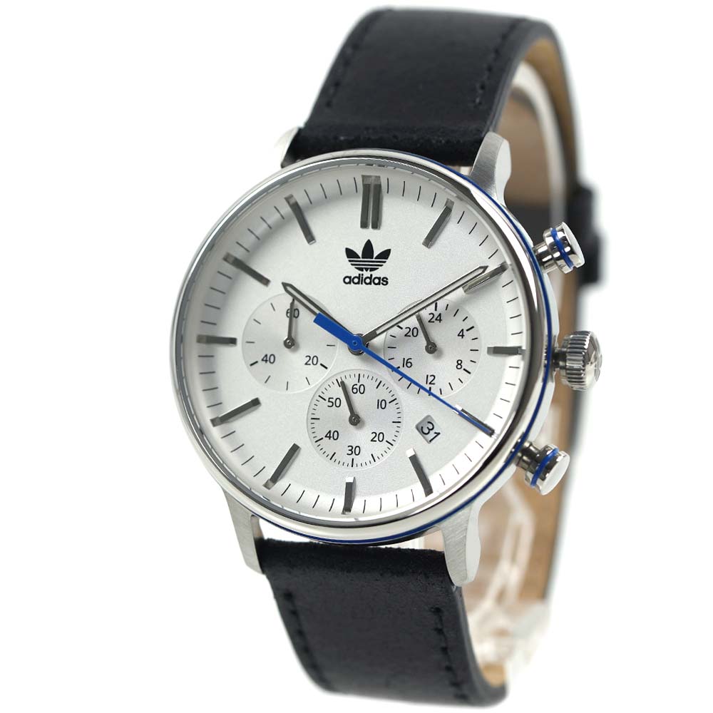 アディダス 腕時計 adidas メンズ レディース ユニセックス クロノグラフ 日付カレンダー レザーベルト CODE ONE CHRONO Unisex AOSY22011｜アクセサリーギフトのTYS