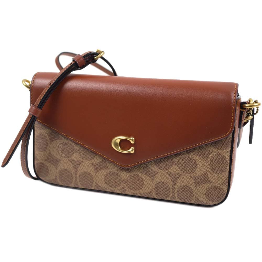 コーチ シグネチャー ワンショルダーバッグ レザー キャンバス スエード 茶 ch797-b4nq_1.jpg