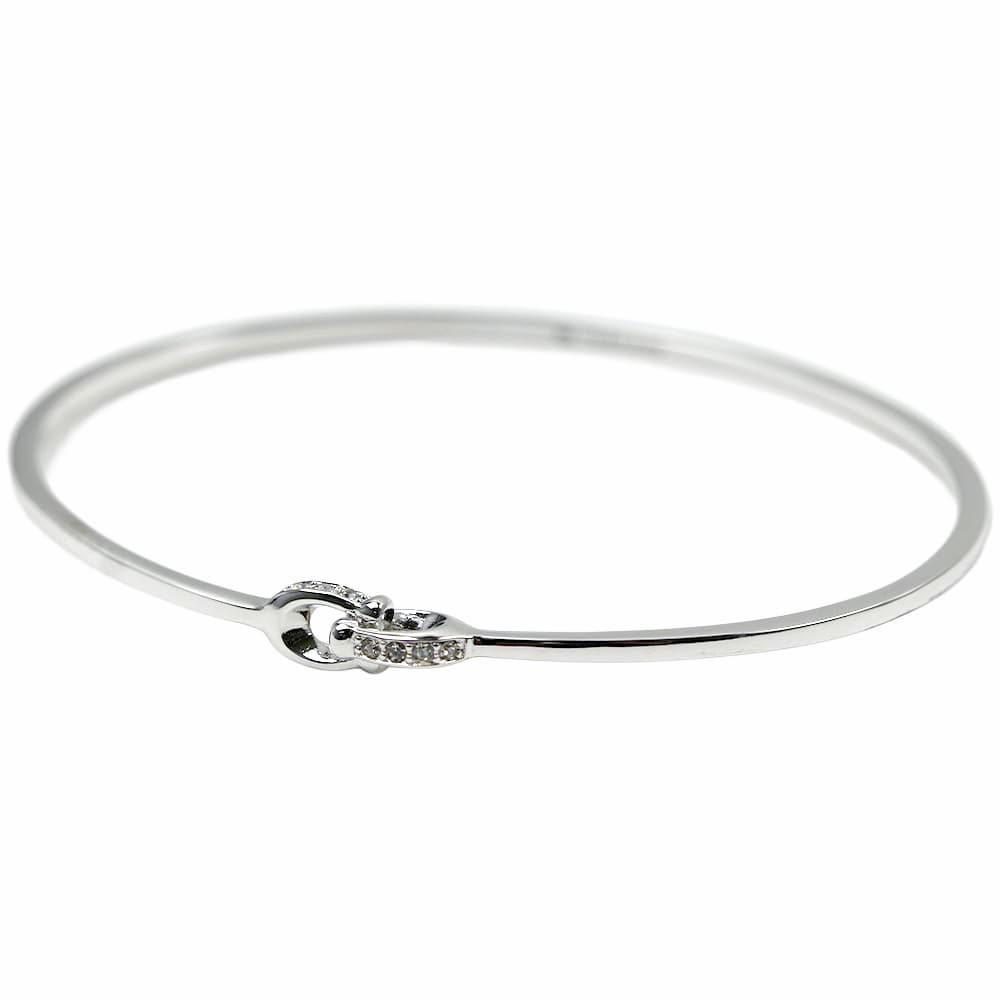 コーチ アクセサリー バングル ブレスレット シルバー カラー COACH INTRLCK PAVE C BANGLE RHODIUM BANGLE WOMENS BRACELET CZ 37440615RHO030 37 440615 RHO030