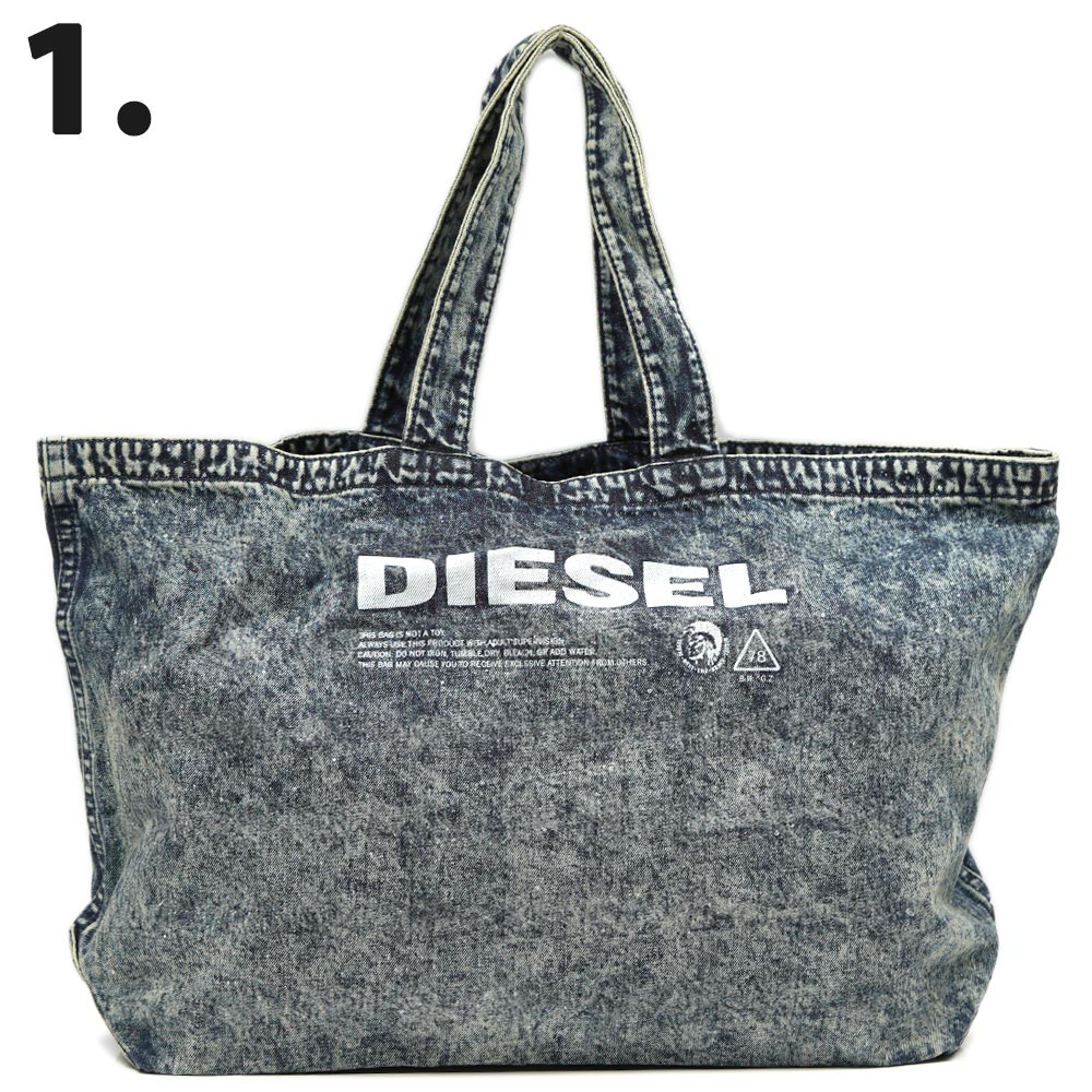 ディーゼル バッグ メンズ Diesel トートバッグ D Thisbag Shopper L ブルーデニム グレーデニム ヴィンテージ加工 Rvcconst Com