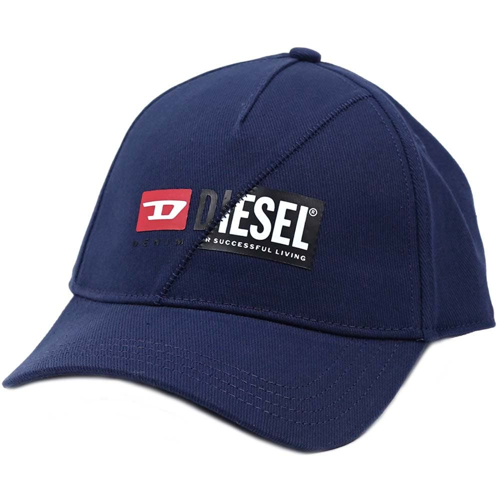 DIESEL カウボーイ キャップ C-BRAFF Baseball cap with embroidered patches｜ブラック