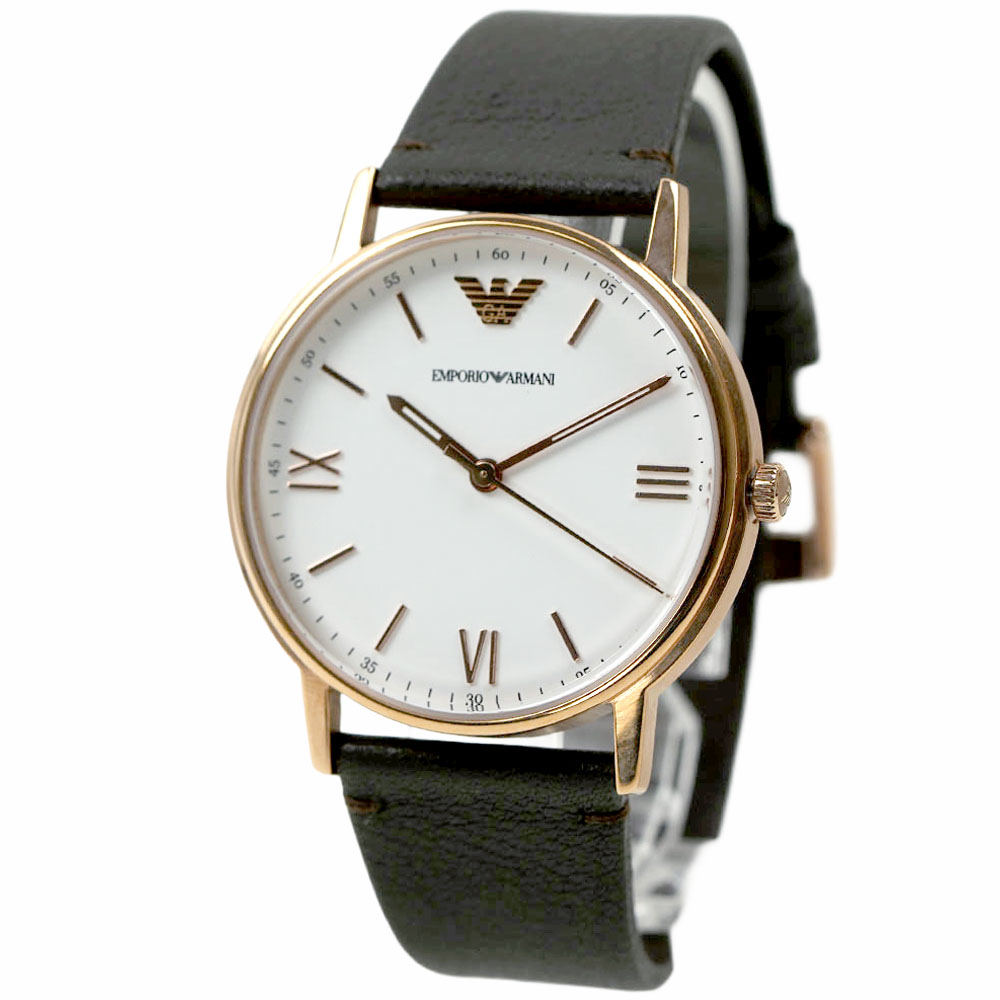 エンポリオアルマーニ 腕時計 メンズ ピンクゴールド ブラウン EMPORIO ARMANI 41MM AR11011