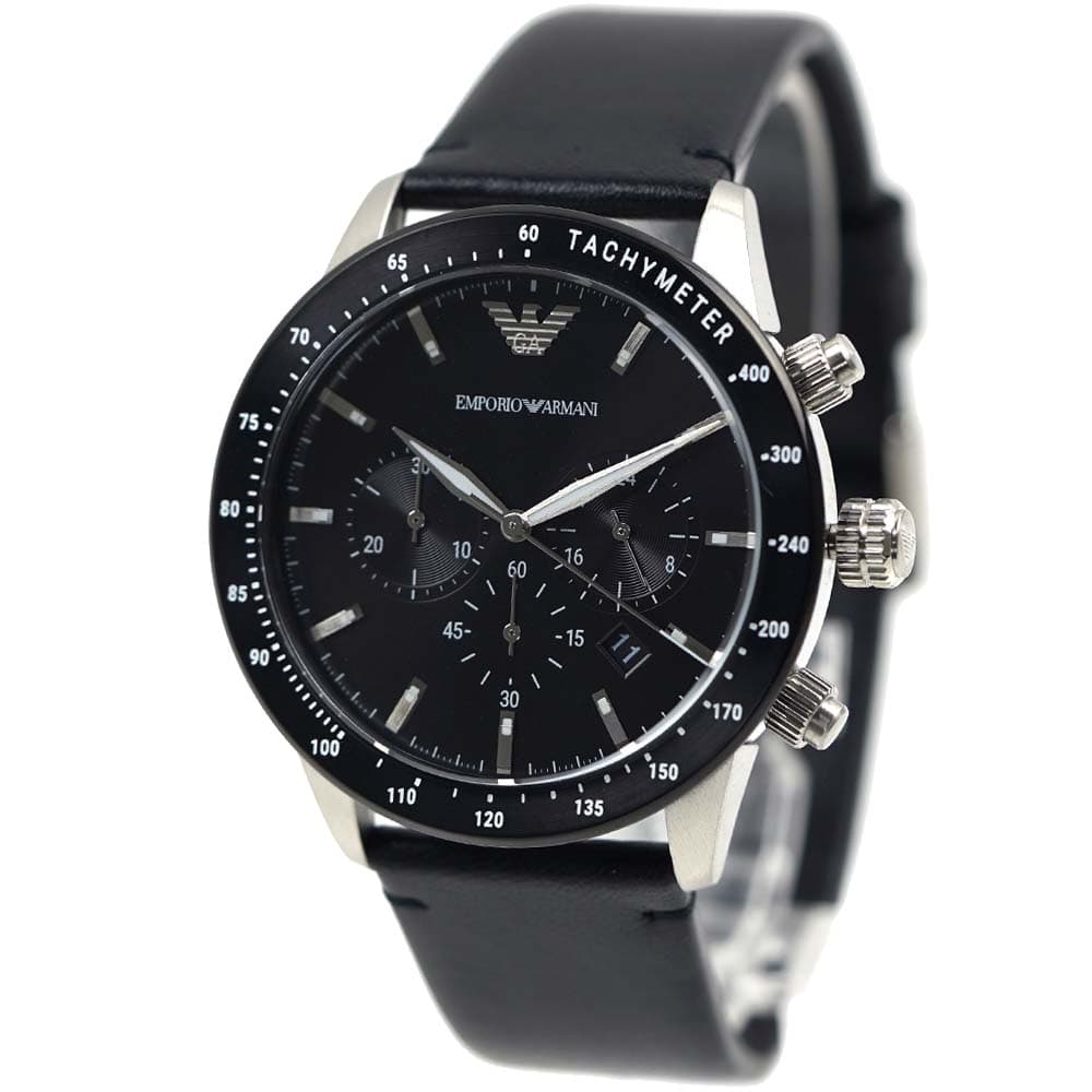 Emporio Armani クロノグラフ ブラック腕時計 楽天市場】エンポリオアルマーニ 腕時計 メンズ クロノグラフ 日付