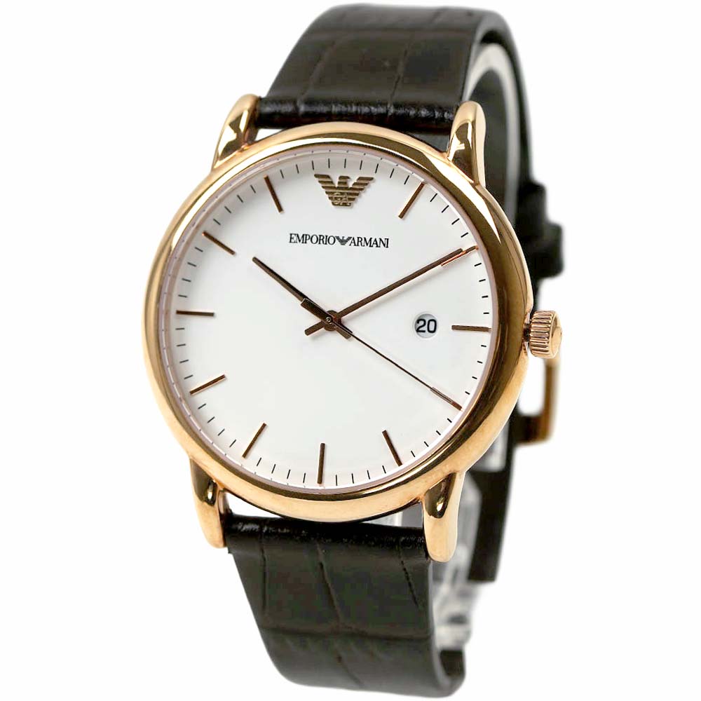 【楽天市場】エンポリオアルマーニ 腕時計 メンズ 日付カレンダー ローズゴールド ブラウン EMPORIO ARMANI 43MM ...