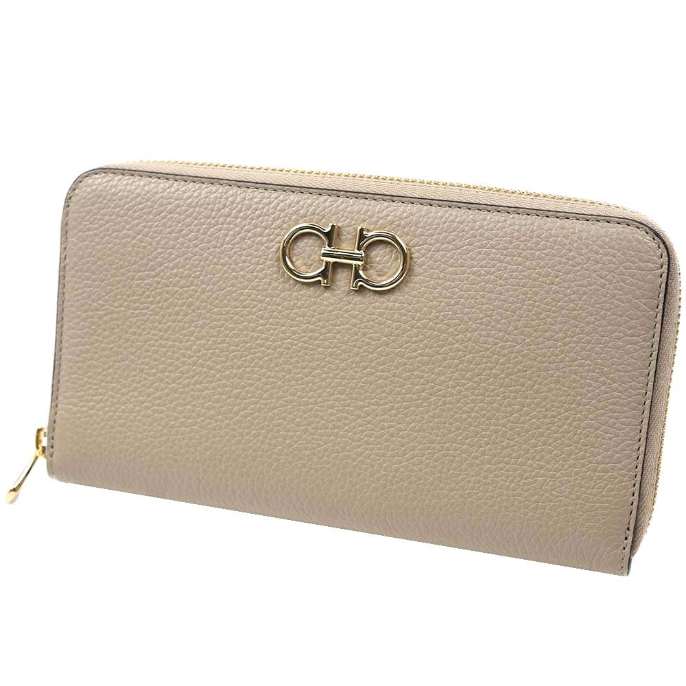 フェラガモ 長紙入れ ラウンドジッパー レディース ガンチーニ Ferragamo 220405 758663 220405-758663