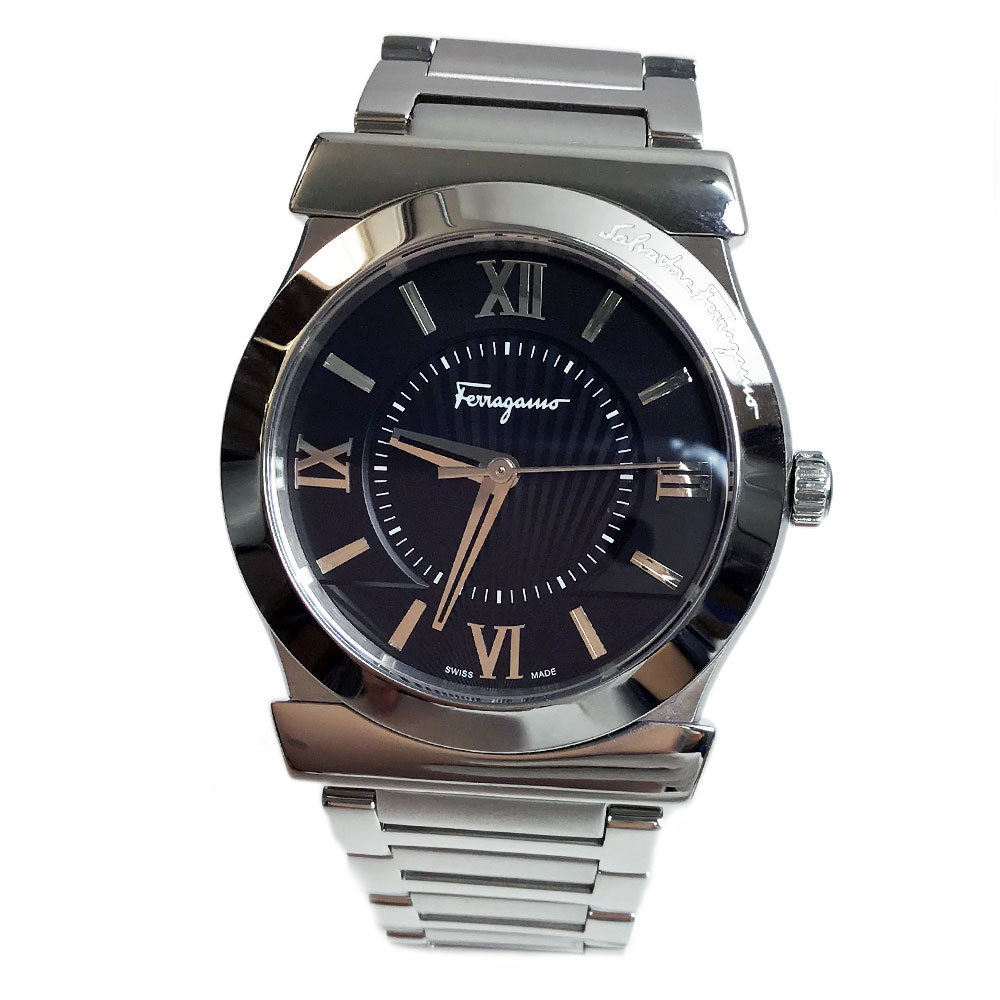 楽天市場 サルバトーレフェラガモ 腕時計 メンズ Vega 38mm ブラック ステンレスベルト アクセサリーギフトのtys