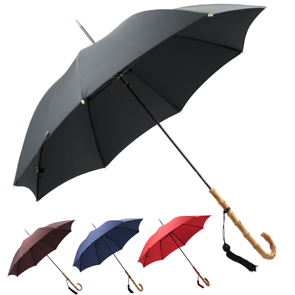 [訳あり降車口] フォックスアンブレラズ 長傘 レディース コウモリ傘 日がさ 晴雨兼用 タッセル ウォンジー ワンギー 竹手元 バンブーハンドル 全長86珊 FOX UMBRELLAS WL4 Whangee Crook Handle Umbrella WL4 傘-レディース雨傘